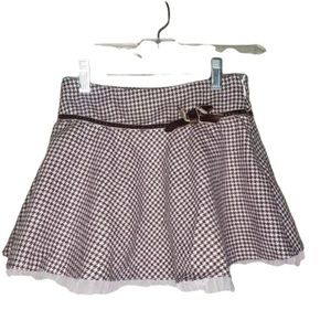 PINK HOUNDSTOOTH WOOL BLEND SKIRT SIZE 5T